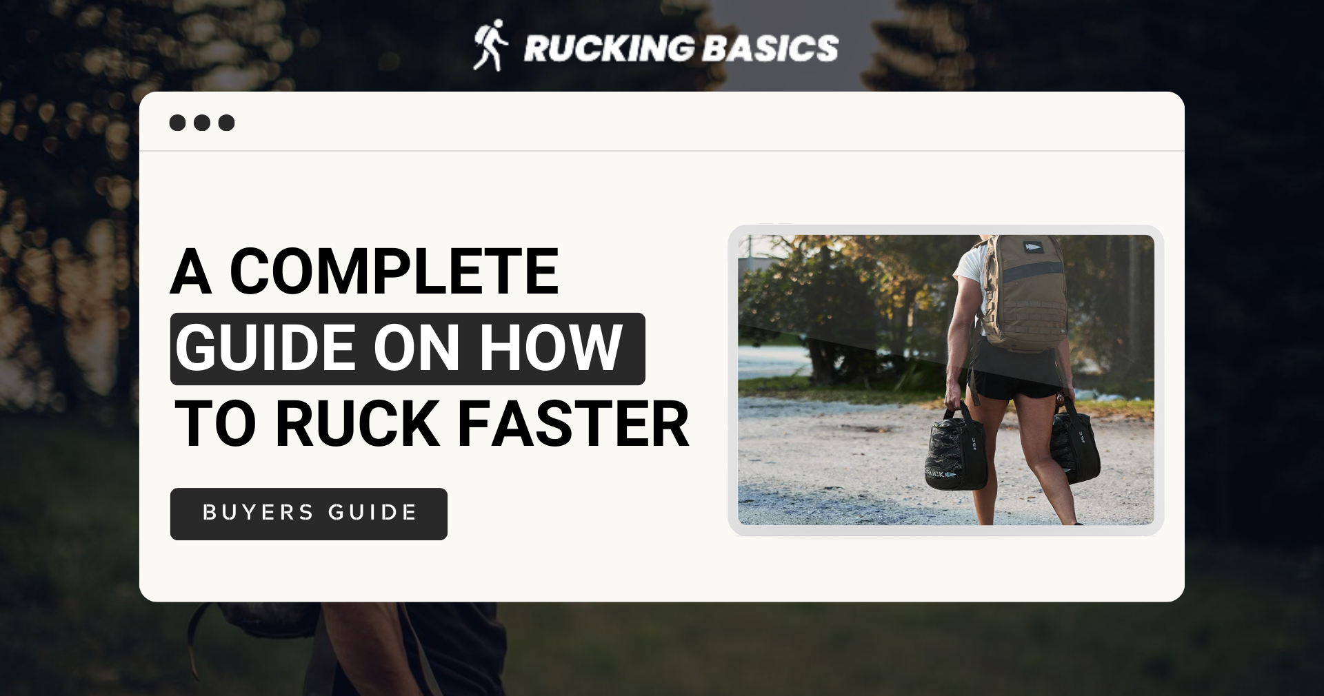 A Complete Guide On How To Ruck Faster