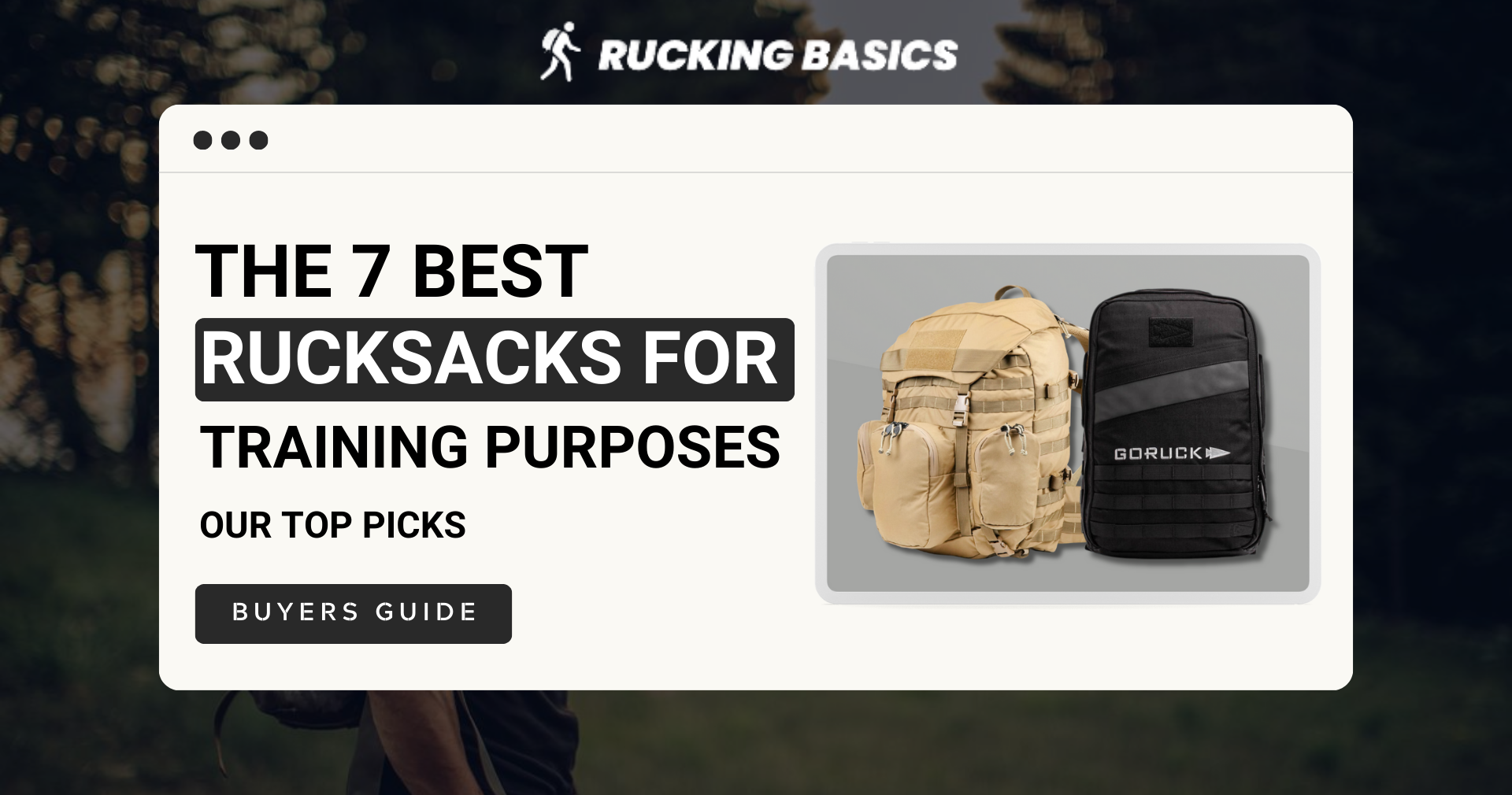 The 7 Best Rucksacks For Training Purposes