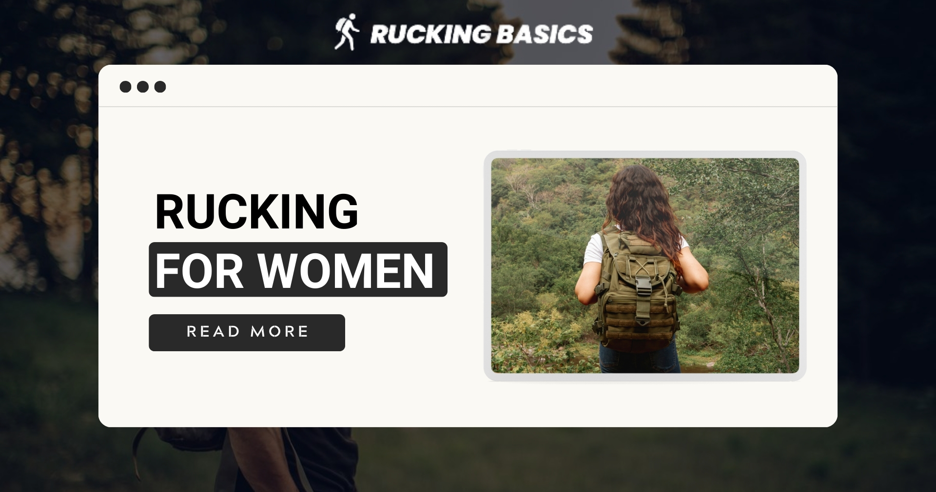 The image showcases a representation of rucking for women.